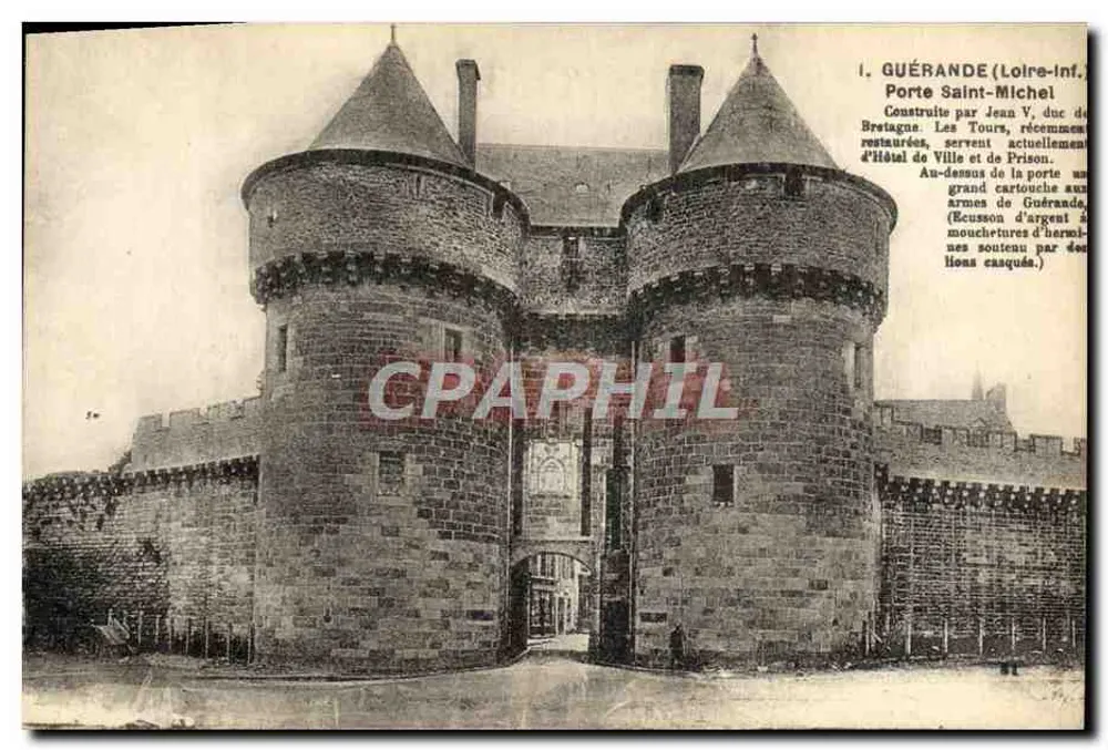 Guérande (Loire-Inf.) — Porta Saint-Michel — F. Chapeau, editor, Nantes - Frente