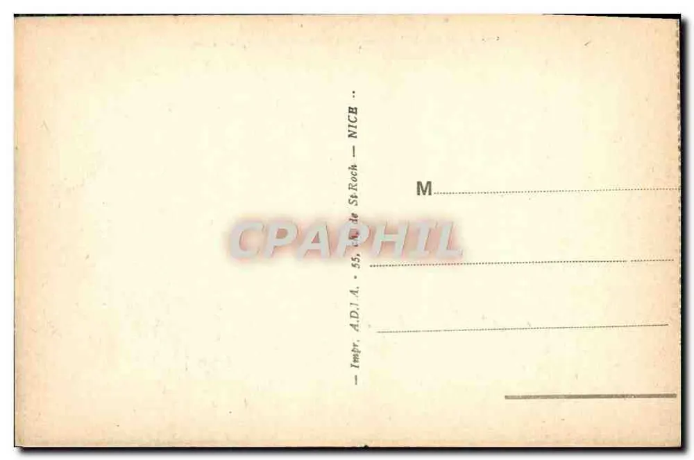 Marseille — Der Hafen und N.-D.-de-la-Garde — Verlag: Impr. A.D.I.A. St-Roch - Rückseite