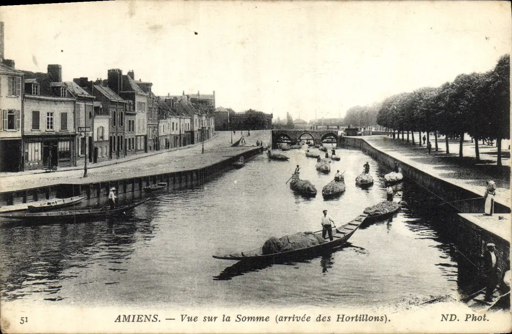 Amiens — Ansicht der Somme (Ankunft der Hortillons) — ND. Fot. n°51 - Vorderseite
