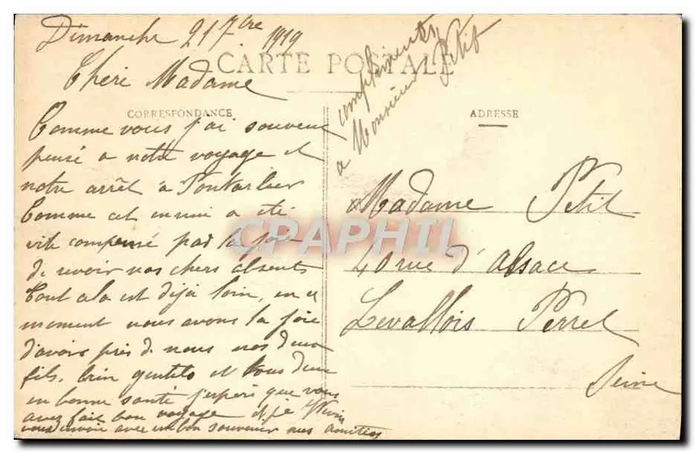 Hartmannwillerkopf (Vieil Armand) — Gänzlich zerstörter Gipfel, Schauplatz heftiger Kämpfe — Ad Weick, Saint Dié N° 13643 - Rückseite
