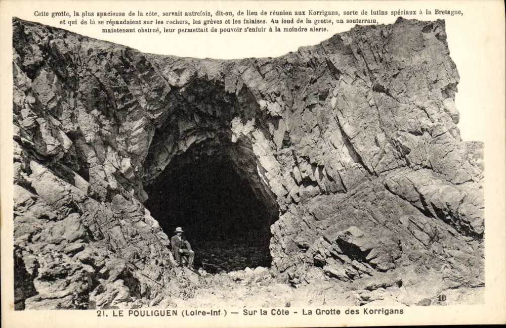Le Pouliguen (Loire-Inf.) — An der Küste — Die Grotte der Korrigans — F. Chapeau, Verlag Nantes - Vorderseite