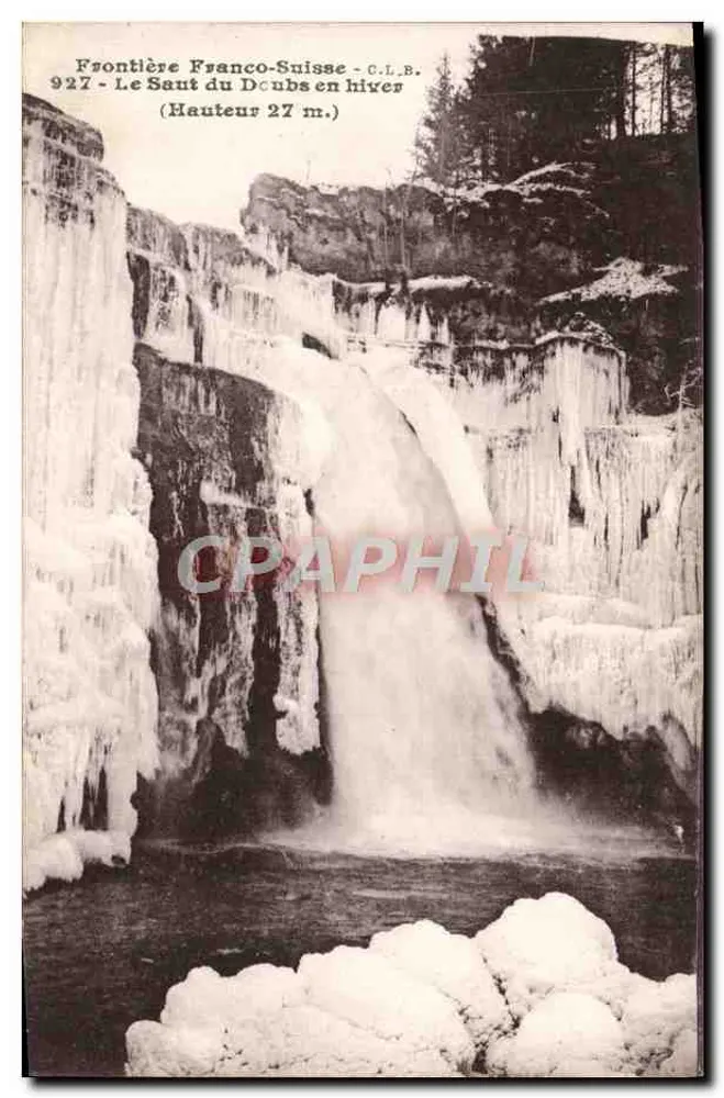 Grenze Frankreich-Schweiz — Der Saout du Doubs im Winter — C.L.B. — 927 - Vorderseite