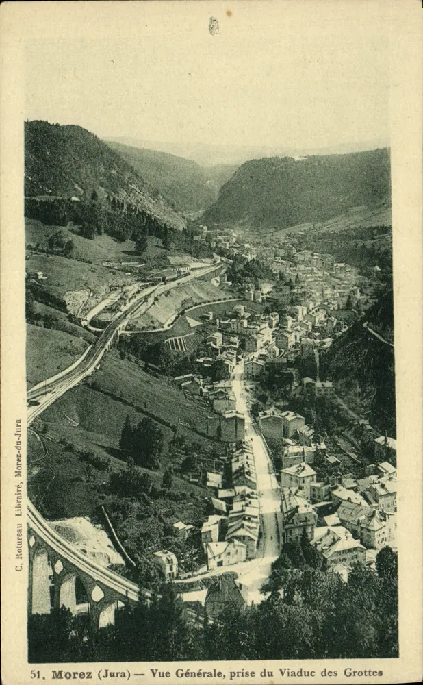 Morez (Jura) — Allgemeiner Blick, aufgenommen vom Grottes-Viadukt — C. Houtureau, Morez-du-Jura, n°51 - Vorderseite
