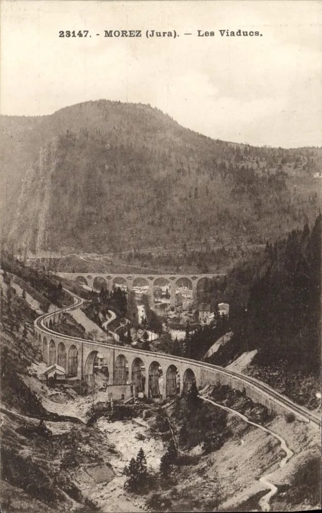 Morez (Jura) — Os Viadutos — Editor: Ch. Girardet & Cie, n° 28147 - Frente