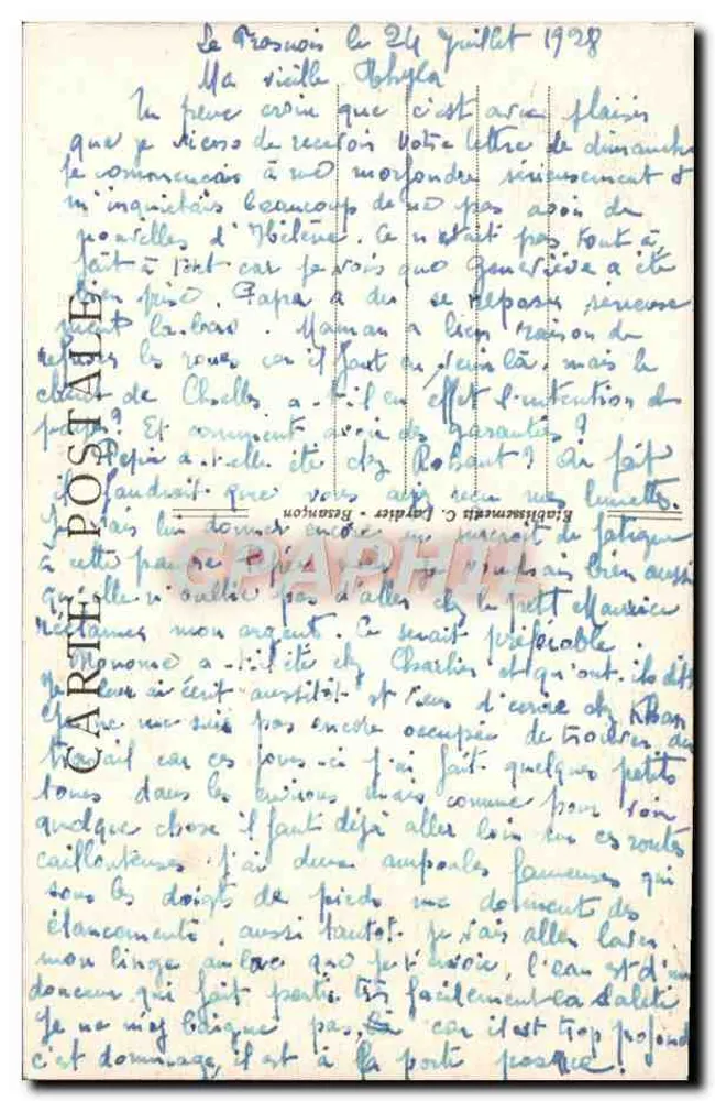 नारले झील — हेरिसॉन घाटी (जूरा) — फ्रांस के कॉम्टी में सुंदर दृश्य, संख्या 1628 - पीछे