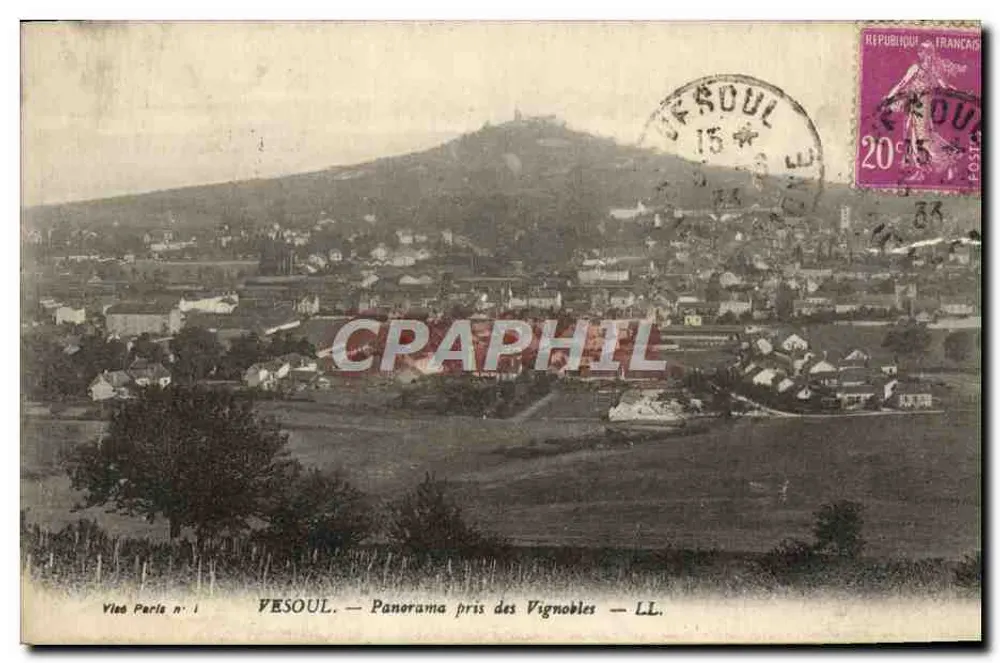 Vesoul — Panorama tirado dos Vignobles — LL. - Frente