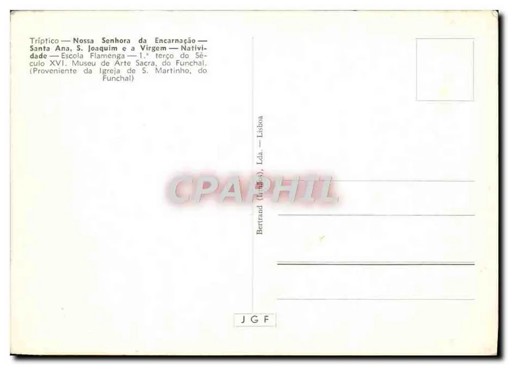 Tríptico — Nossa Senhora da Encarnação — Santa Ana, S. Joaquim e a Virgem — Natividade — Escola Flamenga — 1.º terço do Século XVI — Museu de Arte Sacra, do Funchal - Verso