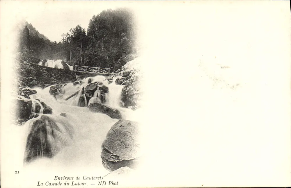 Arredores de Cauterets — A Cascata do Lutour — ND Phot - Frente