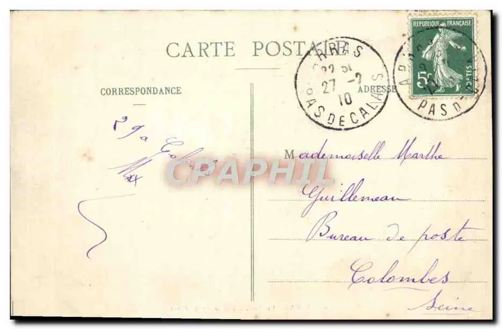 Arras - As Galerias da Grand'Place — B. D., Roubaix, n°9 - Verso