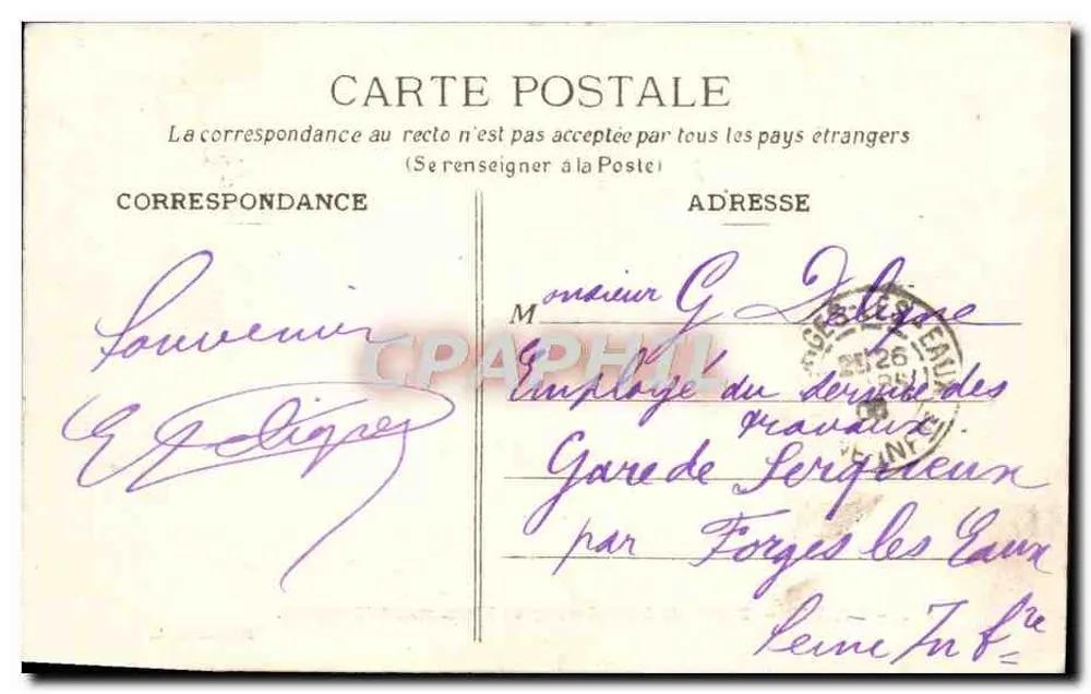 Lille — Plaza de Estrasburgo y Monumento Testelin — Edición G. L. - Reverso