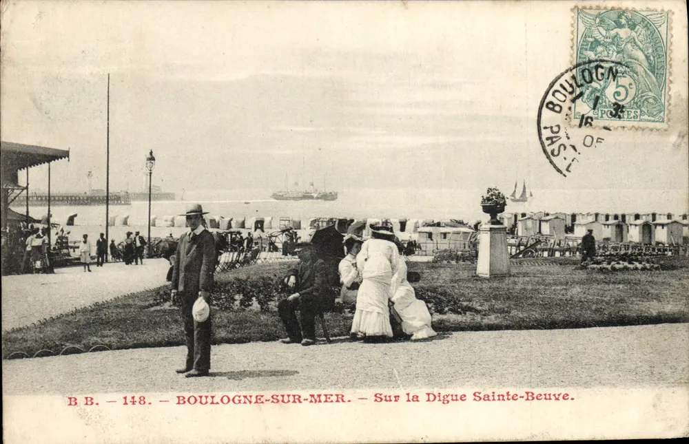 Boulogne-sur-Mer — Auf der Digue Sainte-Beuve — B.B. 148 - Vorderseite