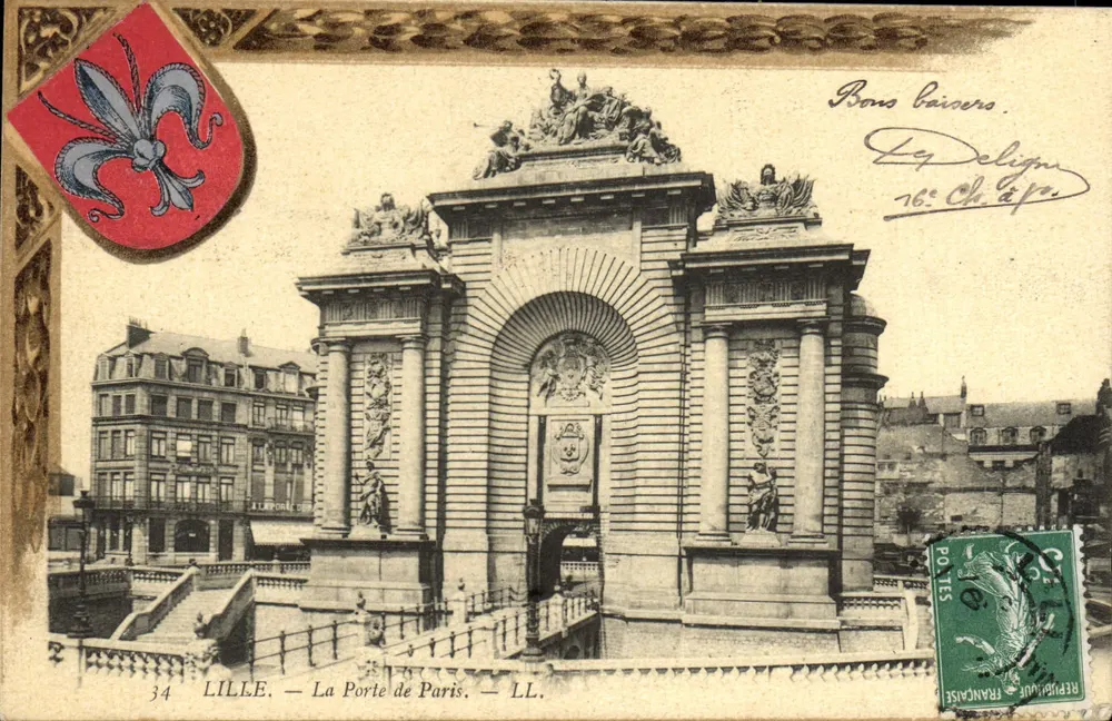 LILLE — A Porta de Paris — LL. — L'Imprimerie Nouvelle — n°34 - Frente
