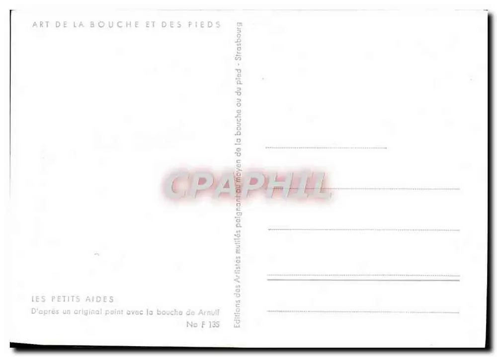 Os pequenos ajudantes — Pintado com a boca — Arnulf - Verso