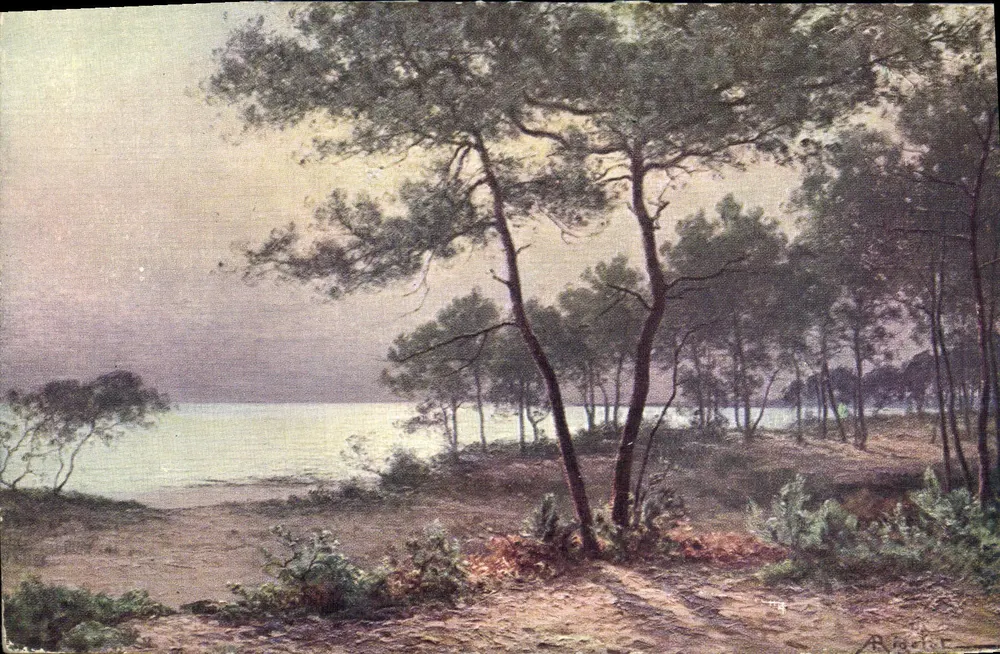Dunas em Saint-Brevin — Oceano — A. Rigolot, n° 5228, Salão de Paris - Frente