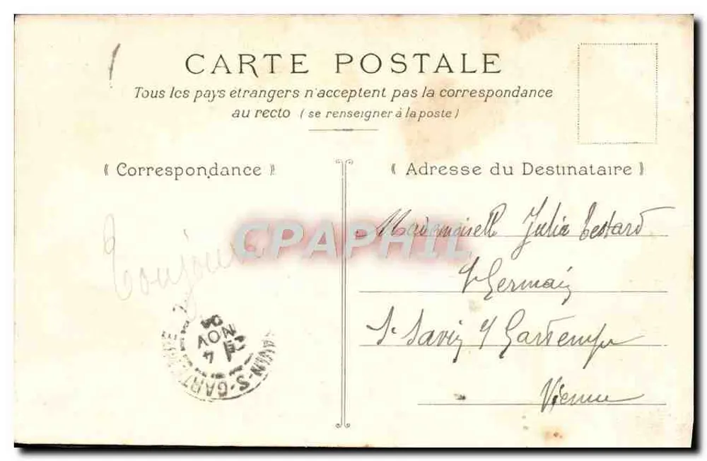 Le Mans — A Catedral — Editor desconhecido, n°11 - Verso