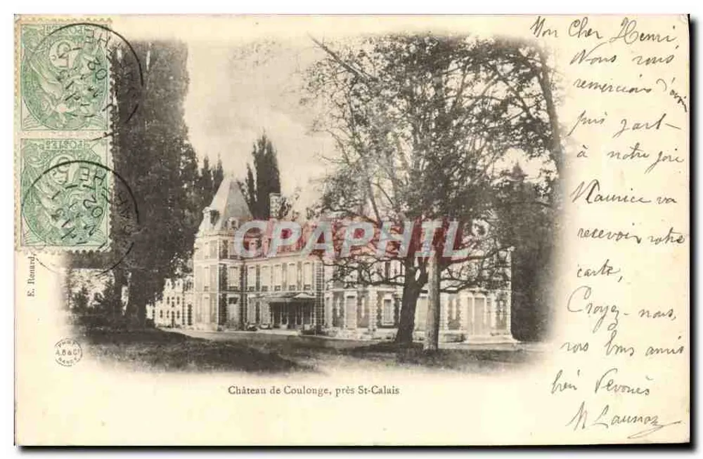 Castelo de Coulonge, perto de St-Calais — E. Rouard — n° 1860 - Frente