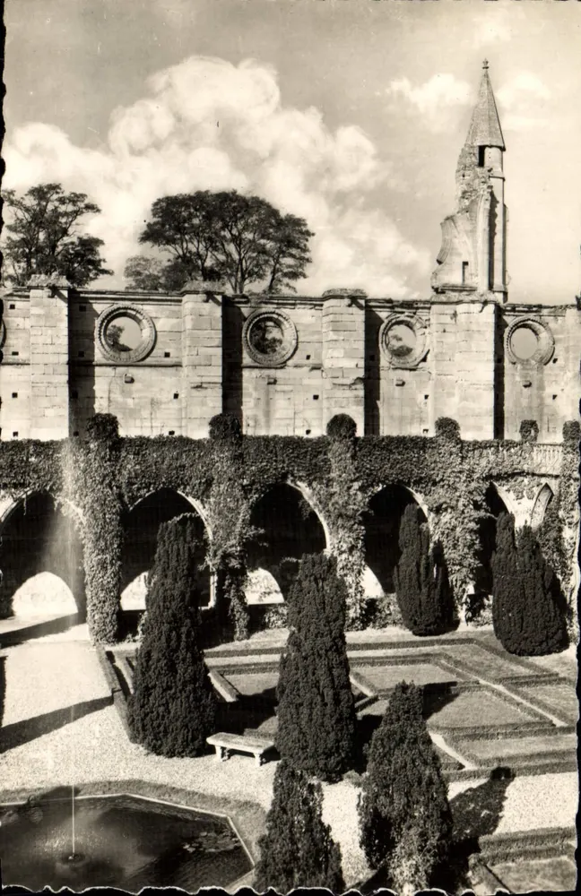 Abadia de Montières-sur-Oise — Cloister e torre — Bilhete postal antigo P17 - Frente