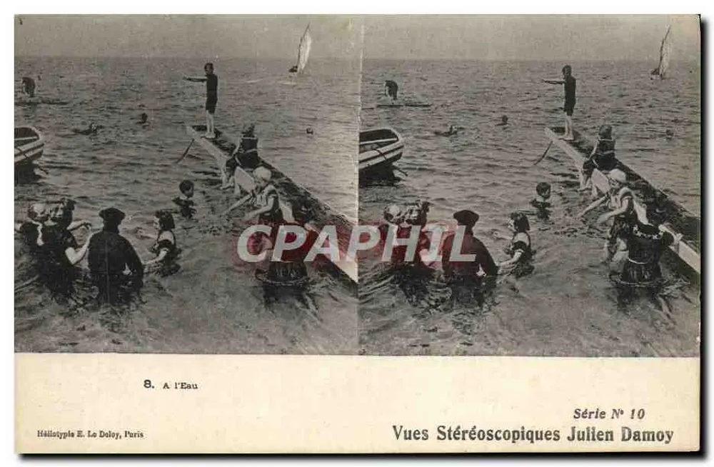 Am Wasser — Stereoskopische Ansichten Julien Damoy, Serie N° 10 - Vorderseite
