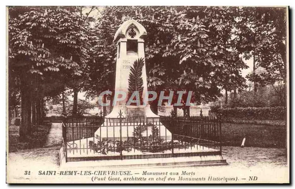 Saint-Rémy-lès-Chevreuse — Gedenkstein für die Toten (Paul Goat, Leitender Architekt der historischen Denkmäler) - Vorderseite
