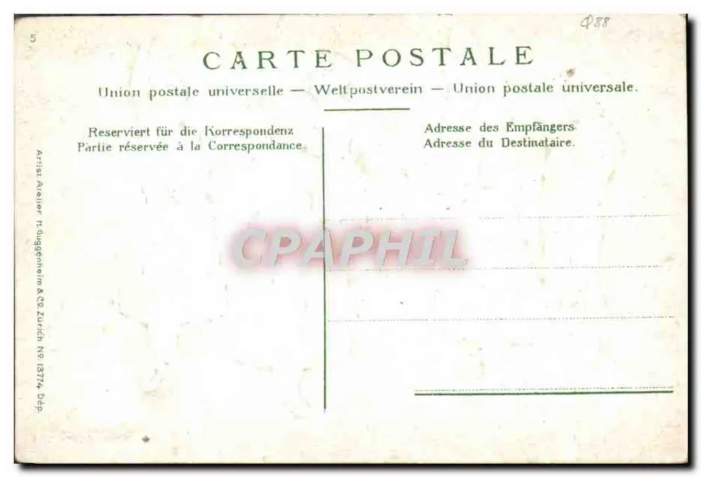 Crianças em traje tradicional — Appenzell — editor Artis Altelier Hänggemoen & Co Zürich - Verso