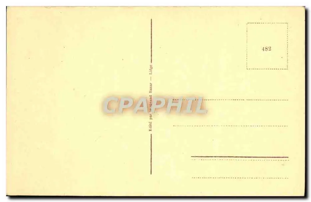 A Catedral — Liège — Editado pelo Grand Itaair — n° 482 - Verso