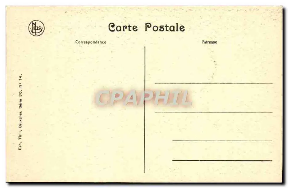 Louvain - Igreja de São Pedro, Portal Oeste — editor N. Thill, série 36, n° 14 - Verso
