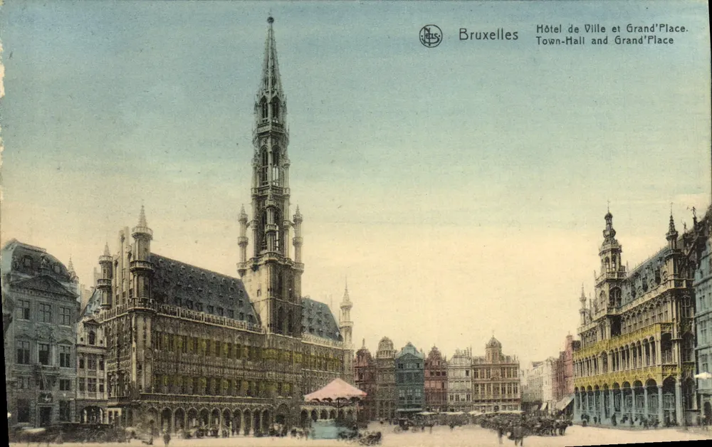 Brüssel — Stadthaus und Grand'Place — Nels, Brüssel, Serie 1, Nr. 23 - Vorderseite