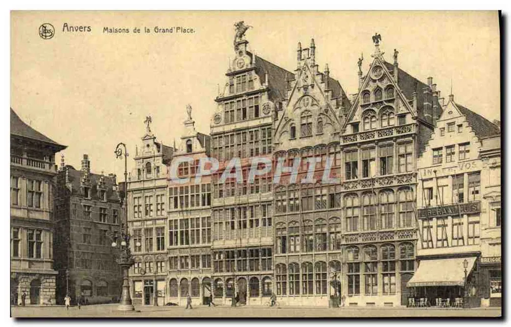 Anvers — Maisons de la Grand'Place — Ern. Thill, Bruxelles, Série 25, N° 9 - Awers