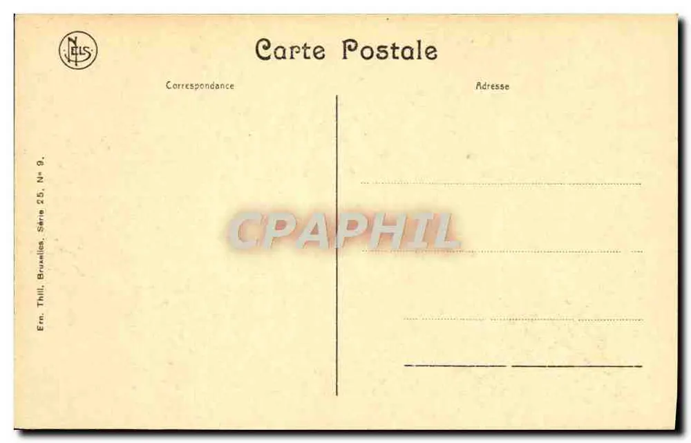 Anvers — Maisons de la Grand'Place — Ern. Thill, Bruxelles, Série 25, N° 9 - Rewers