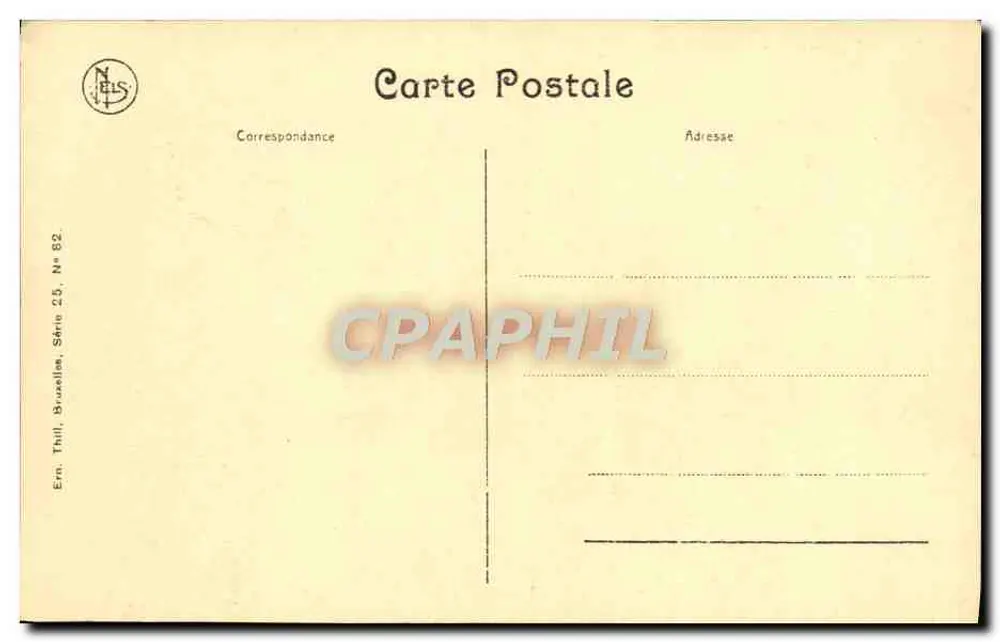 Anvers — Quai Ortélius e Jordaaens — Ern. Thill, Bruxelas, Série 25, N° 82 - Verso