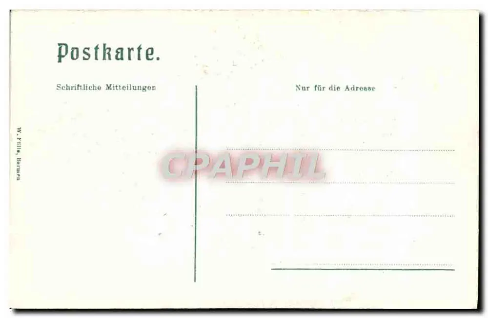 Drachenfels a. Reno — vista del Reno con battello a vapore — W. Fülling, Barmen - Verso