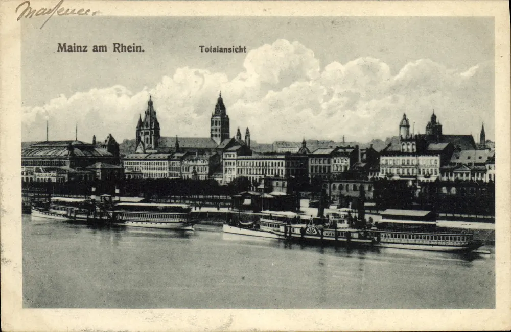 Mainz sul Reno — Totalansicht — editore Ludwigsburg, n° 39861 - Recto