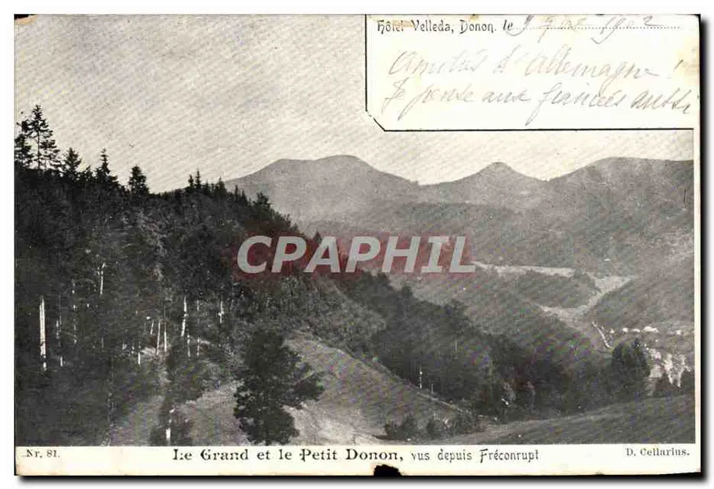 Der Große und der Kleine Donon, gesehen von Fréconrupt — D. Cellarins, Nr. 81 - Vorderseite