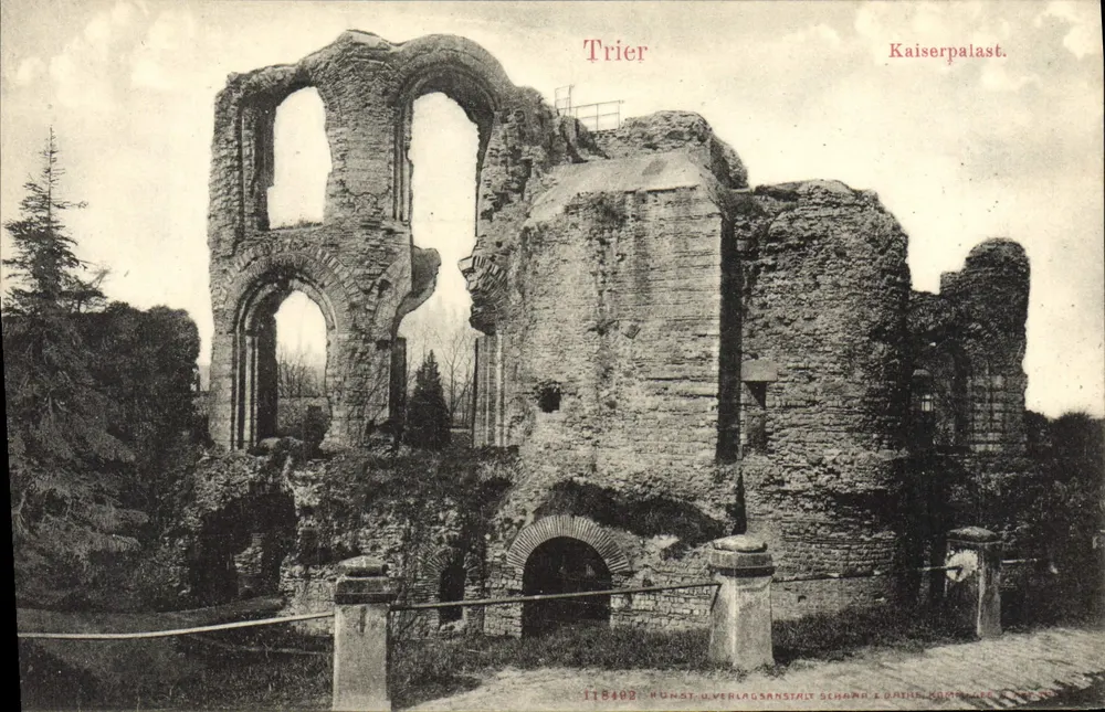 Trier — Ruínas do Kaiserpalast — Kunst-Verlagsanstalt Schamh. & Patrin, Trier, n° 118402 - Frente