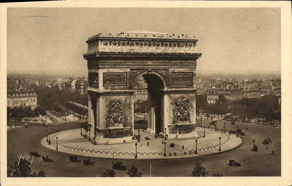 Arc de Triomphe — Place de l'Étoile — Kunstausgabe YVON, Neuilly Paris, Serie 6 n°101 - Vorderseite