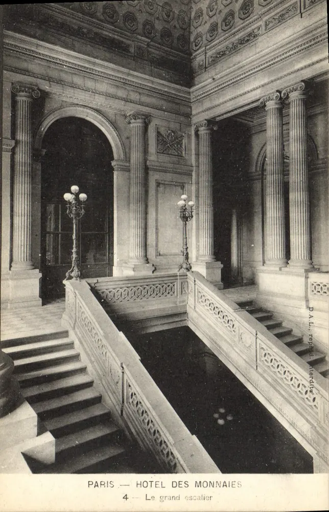 PARIS — HOTEL DES MONNAIES — Der große Treppenaufgang — D.A.L. repod. merdile - Vorderseite