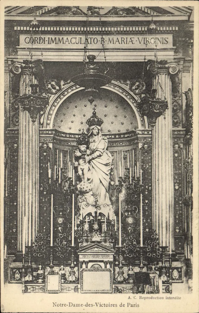 Nossa Senhora das Vitórias — Nossa Senhora das Vitórias de Paris — A.C. Reprodução proibida - Frente