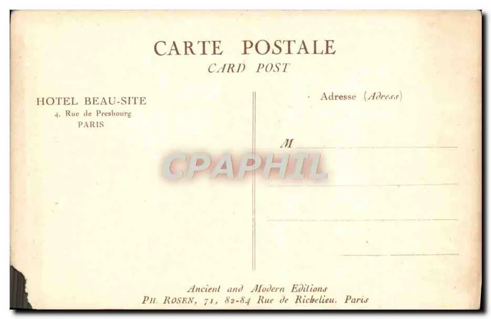A Bolsa em 1820 (O Velho Paris - Paris Anteriormente) — gravura de Ph. Rosen, Paris - Verso