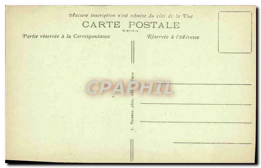 Militärsanatorium Val-de-Grâce — Paris — Verlag L. Boisson, Seriennummer nicht sichtbar - Rückseite