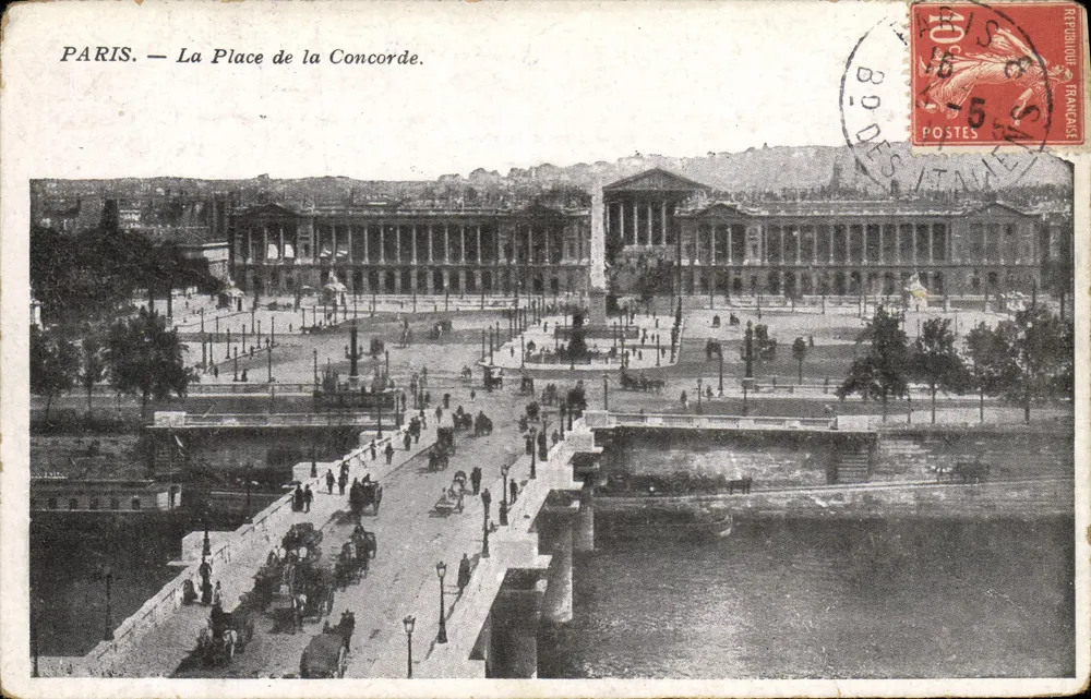 PARIS — A Praça da Concórdia — Editor não identificado - Frente