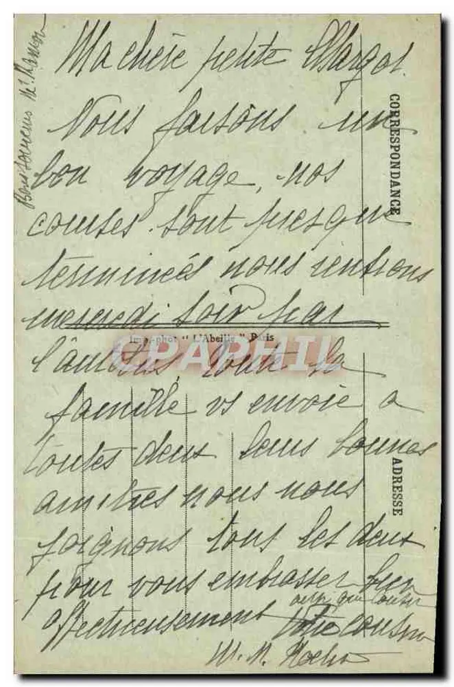 Paris - Palais du Luxembourg - Die Gärten — Verlag L'Abéitie, Nr. 107 - Rückseite