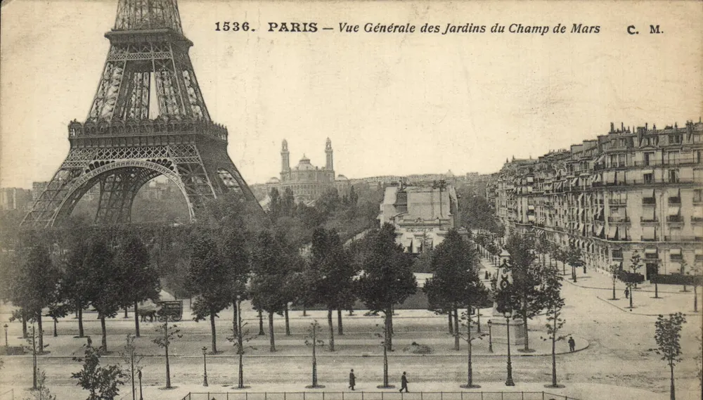 Paris — Vue Générale des Jardins du Champ de Mars — C. M. n° 1536 - Vorderseite