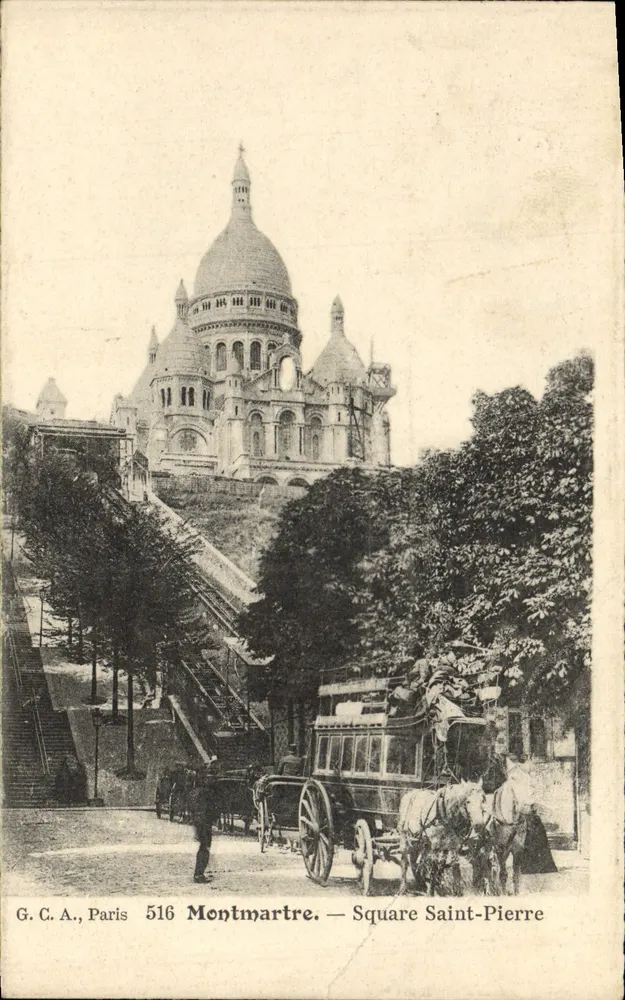 Montmartre — Place Saint-Pierre — G. C. A., Paris 516 - Vorderseite