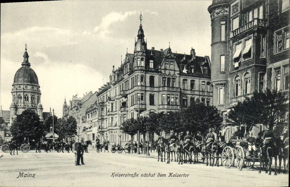 Mainz — Kaiserstraße neben dem Kaisertor — Ludwig Feist, Nr. 2884 - Vorderseite