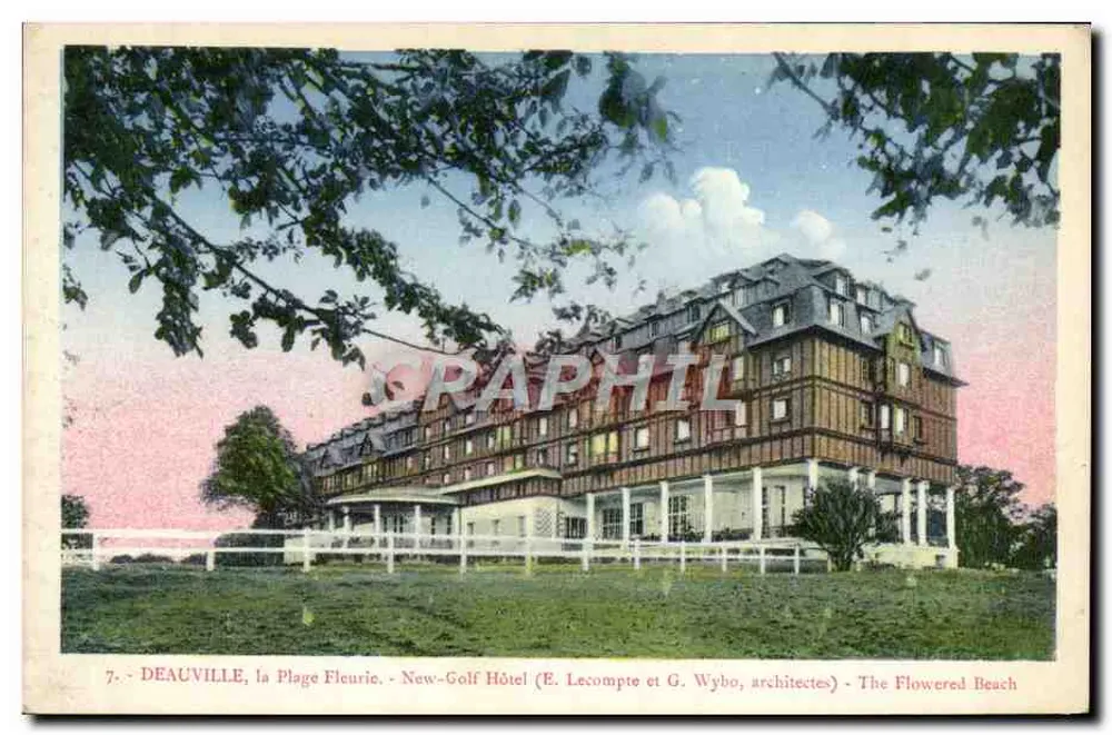 Deauville, Blütenstrand — New-Golf-Hotel (E. Lecompte und G. Wybo, Architekten) - Vorderseite