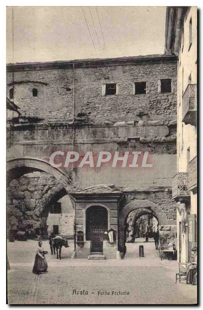 Aosta - Porta Pretoria — wydawca Brunner & C., Como, nr 4877 - Awers