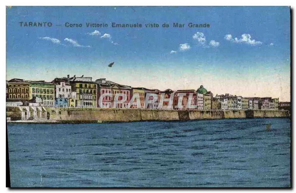 Taranto — Corso Vittorio Emanuele aus Sicht von Mar Grande — Stampa Milano - 8510 - Vorderseite