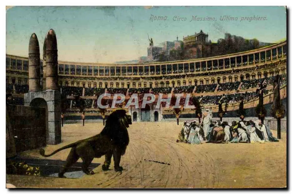 Roma. Circus Maxima. Laatste gebed. — Uitgever niet geïdentificeerd, serie-nummer niet zichtbaar - Voorkant