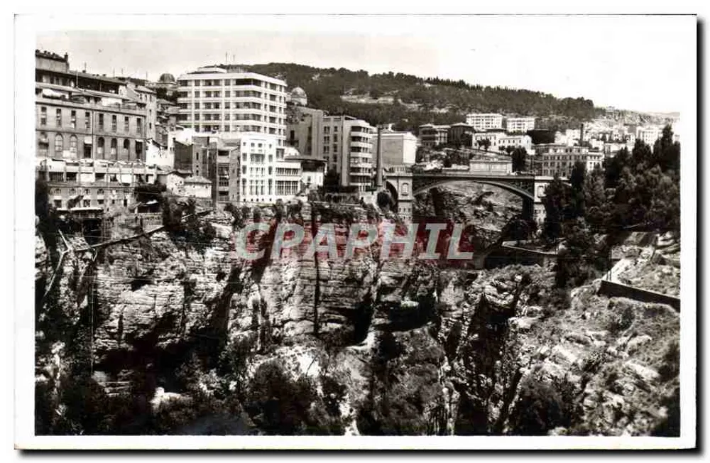 Constantine — Ansicht der Stadt und des Schlunds — Brücke El Kantara — Edition Cigogne, Boulevard Carnot, Alger - Vorderseite