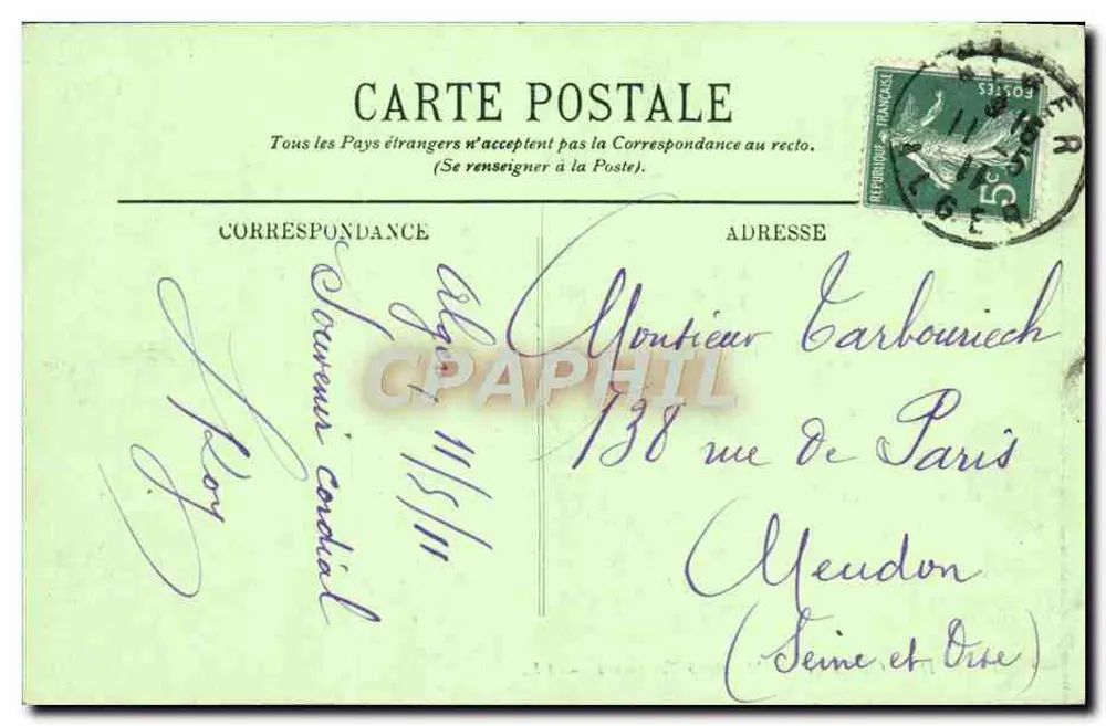 Mercado em Touggourt — Sul Argelino — LL. n°6423 - Verso